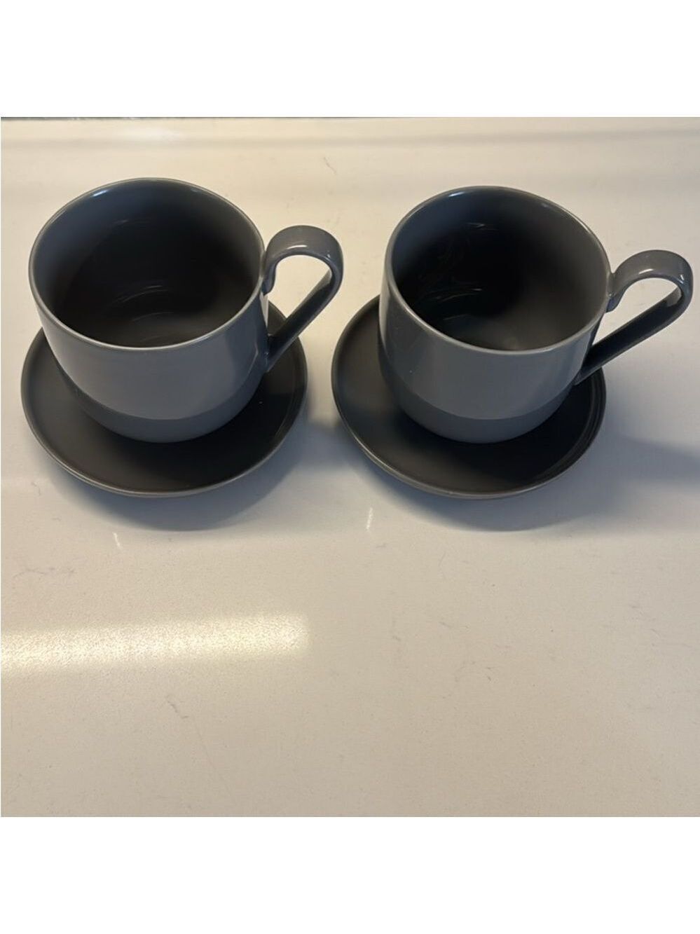 Blomus Gray Ceramic Cup and Saucer Set